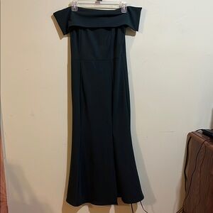 Windsor Green Off-Shoulder Gown